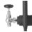 Arroll UK-20 15mm x 1/2" Chrome Angled & L/S Traditional Manual Radiator Valve & Lockshield