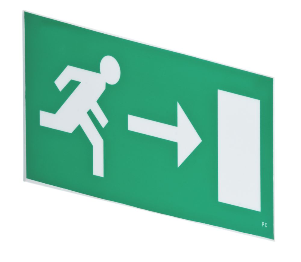 LAP Reversible Emergency Lighting Hanging Exit Right/Left Sign 160mm x ...