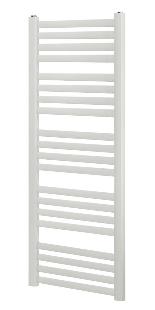 Blyss Angled Bar Towel Radiator 1200 x 500mm White 1777BTU Screwfix