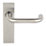 Eurospec  Fire Rated Latch Safety Lever on Backplate Pair Satin Stainless Steel