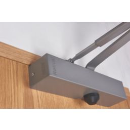 Union Retro 3V Fire Rated Overhead Door Closer Silver