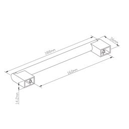 Essentials Khara Knurled D Handles Brushed Nickel 188mm 2 Pieces