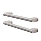 Essentials Khara Knurled D Handles Brushed Nickel 188mm 2 Pieces