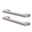 Essentials Khara Knurled D Handles Brushed Nickel 188mm 2 Pieces