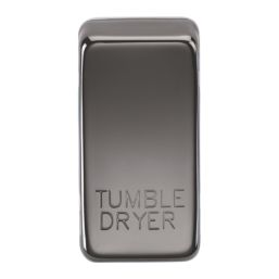 Knightsbridge 'TUMBLE DRYER' Switch Cover Black Nickel