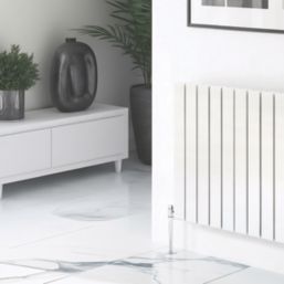 Reina Harley Double 600mm x 1470mm 5389BTU White Horizontal Designer Radiator