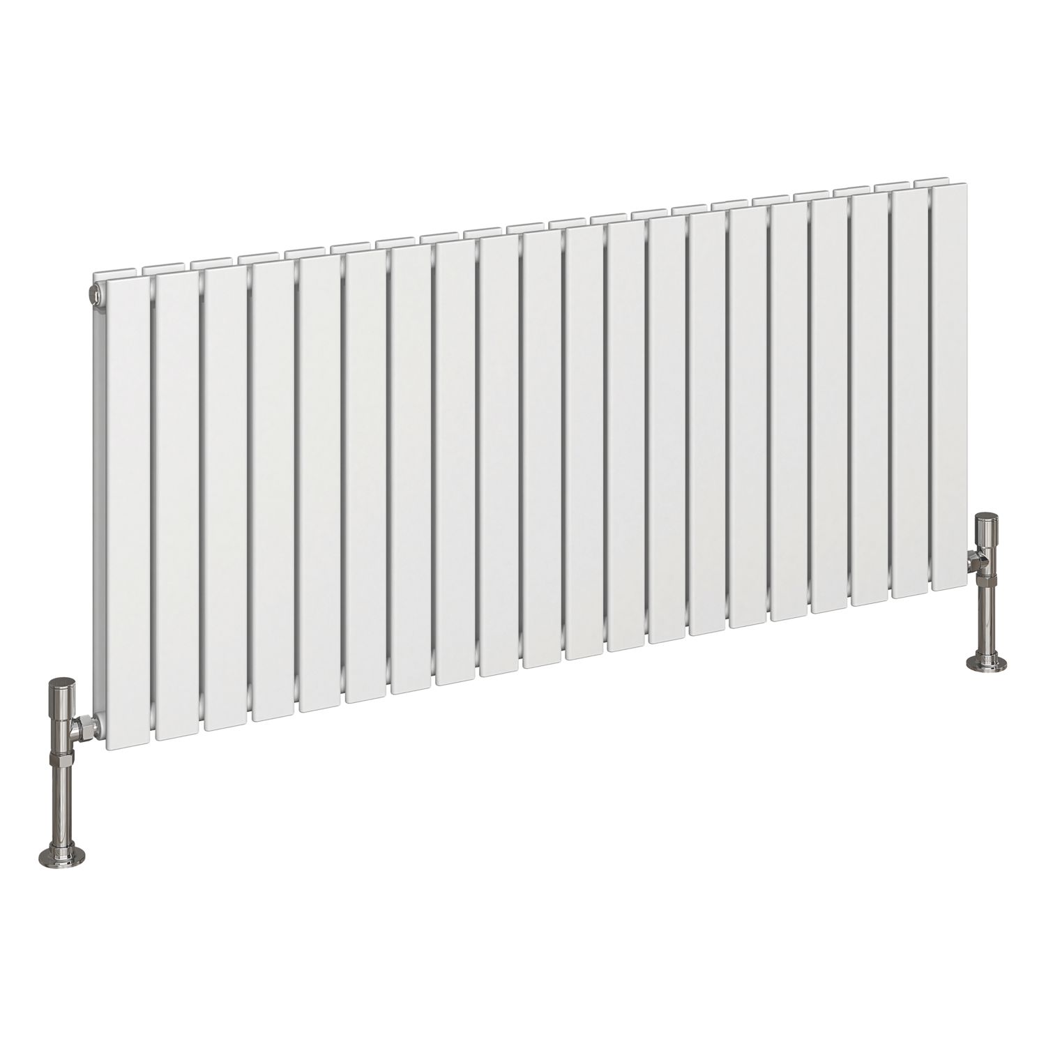 Reina Harley Double 600mm x 1470mm 5389BTU White Horizontal Designer Radiator (970EE)