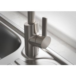 Bristan Maple Easyfit Mono Sink Mixer Stainless Steel 1 Pair