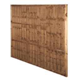 Forest Vertical Board Closeboard  Garden Fencing Panel Dark Brown 6' x 5' Pack of 5