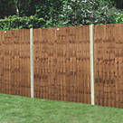 Forest Vertical Board Closeboard  Garden Fencing Panel Dark Brown 6' x 5' Pack of 5