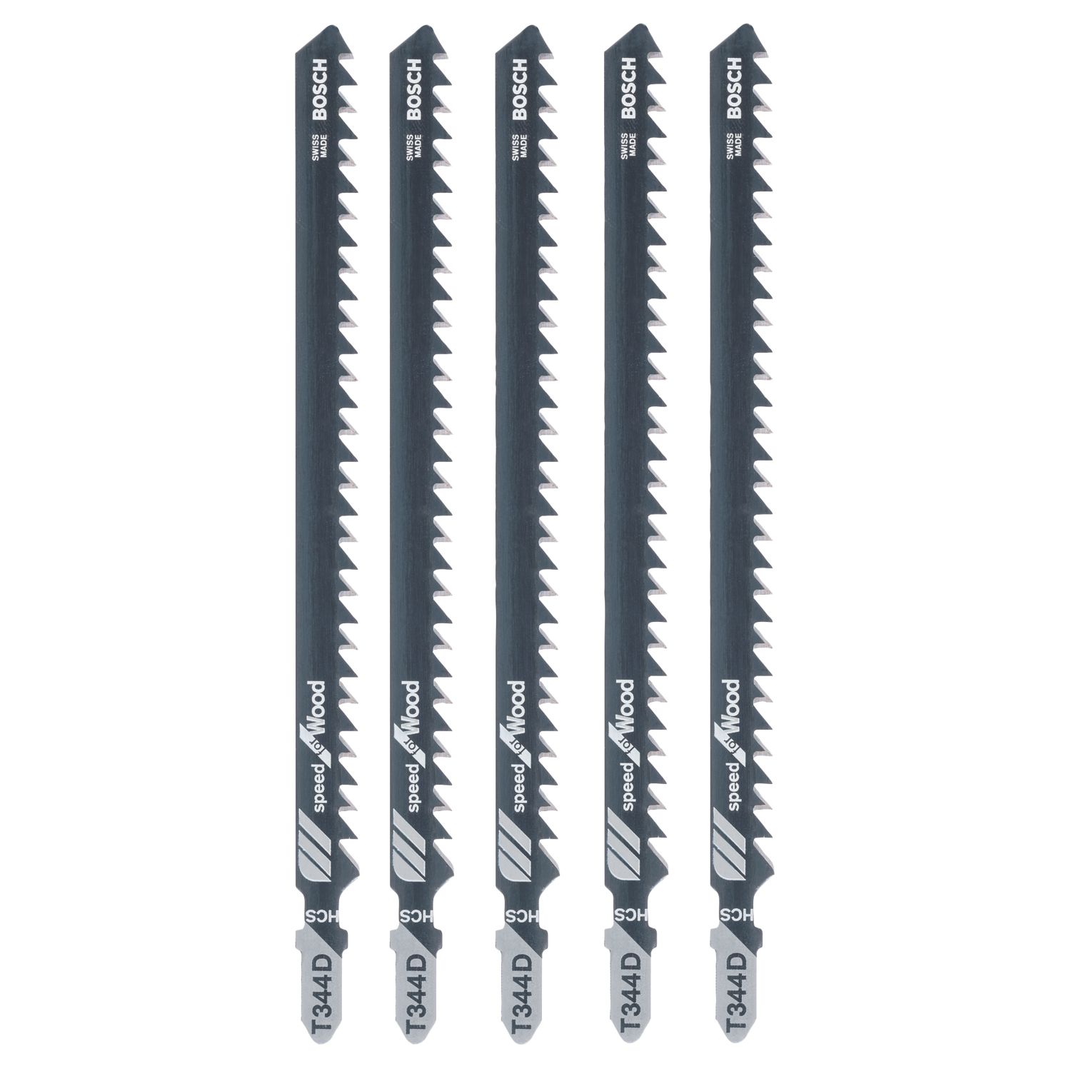 Bosch T344D Wood Jigsaw Blades 152mm 5 Pack (970FX)