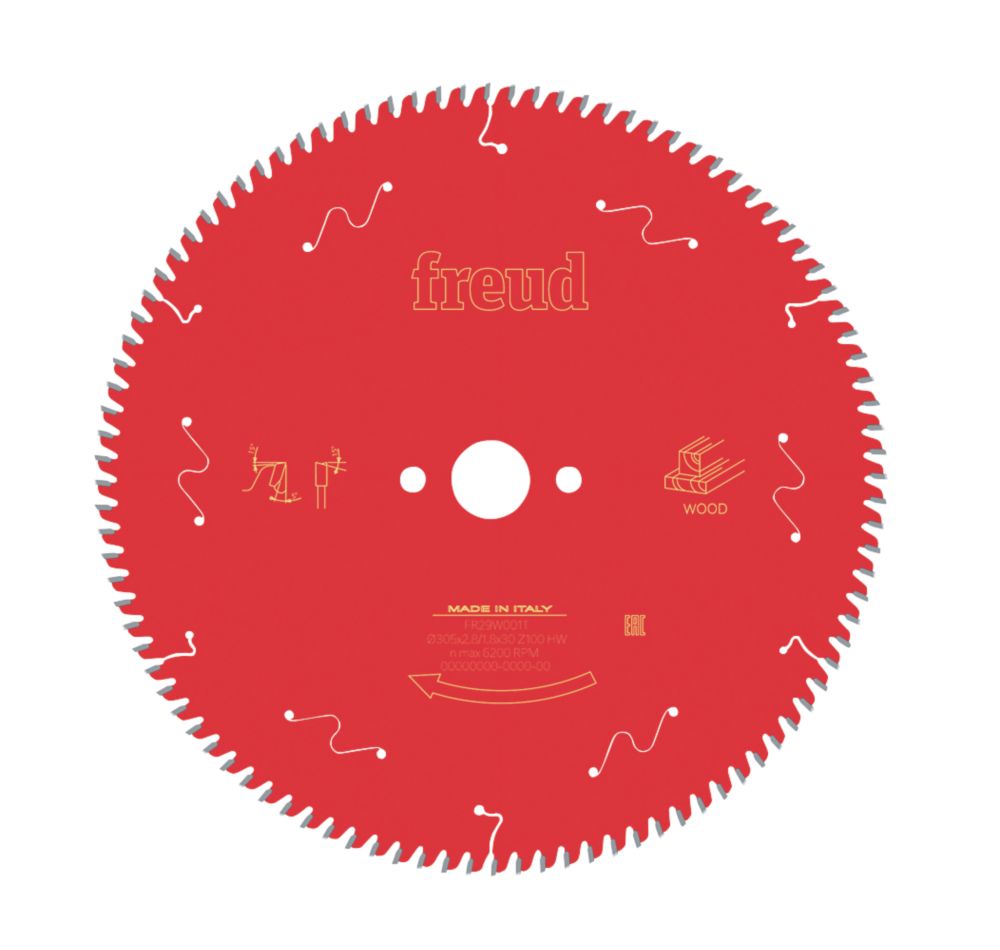 Freud Wood Table Saw Blade 305mm x 30mm 100T Screwfix