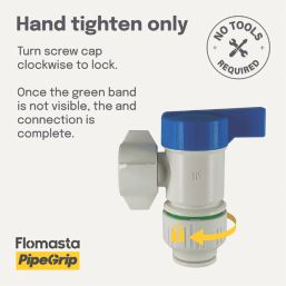 Flomasta Angled Service Tap Valve 15mm x 1/2"