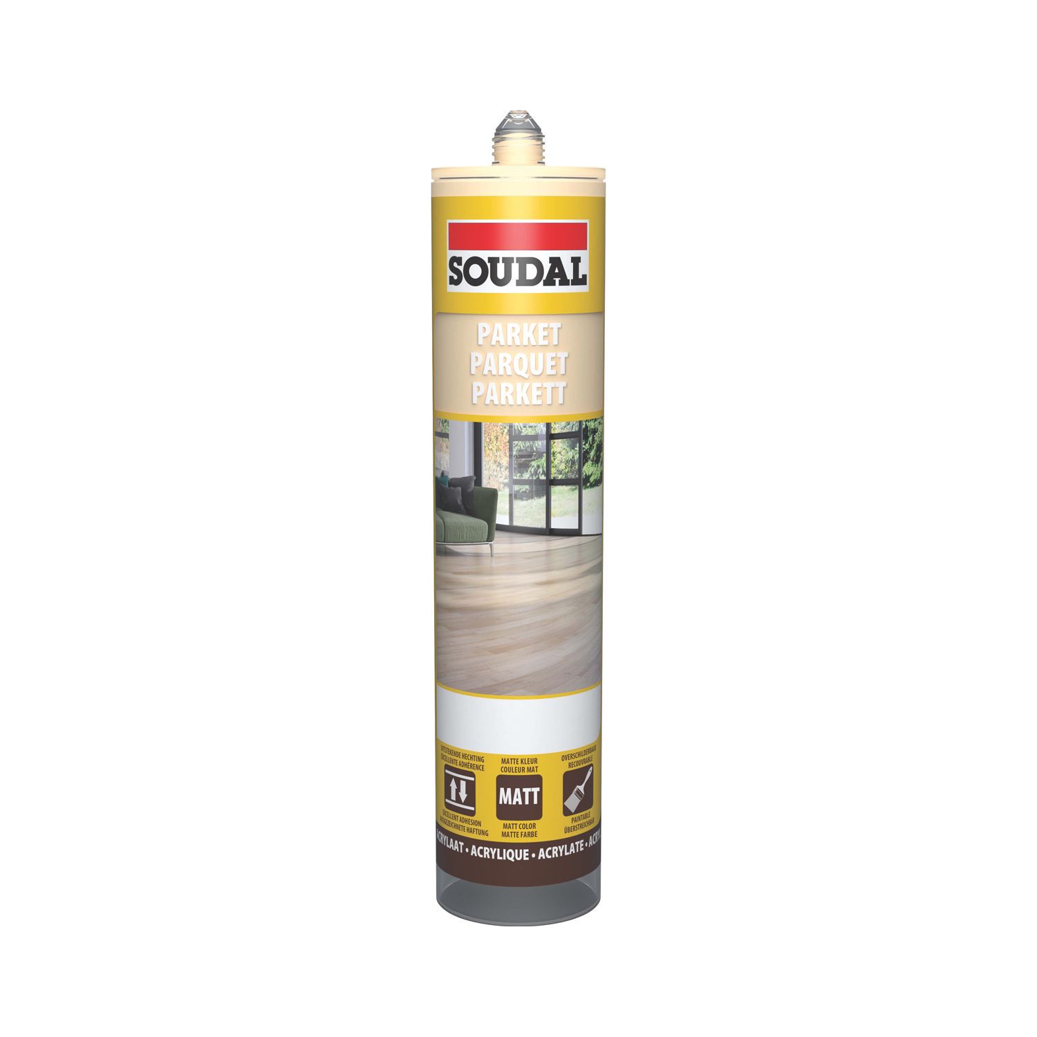 Soudal Parquet & Timber Sealant & Filler Light Oak 290ml (970KV)