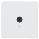 Knightsbridge  2.1A 1-Gang 1-Way Light Switch  Matt White with Black Inserts