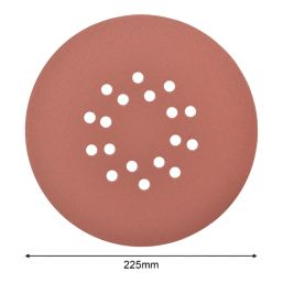 Titan   120 Grit 18-Hole Punched Multi-Material Sanding Sheets 225mm 5 Pack