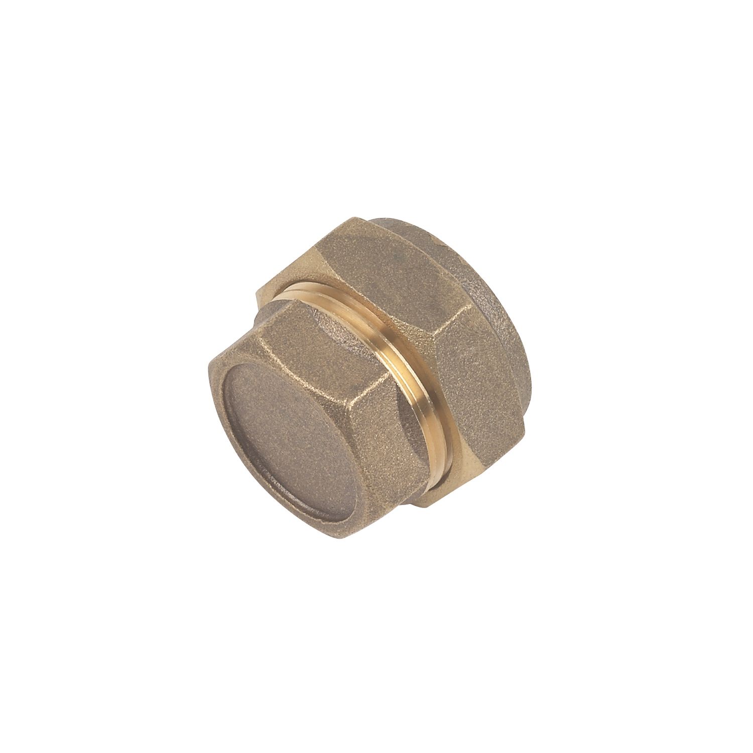 Flomasta Brass Compression Stop Ends 22mm 10 Pack (97116)