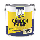 No Nonsense Garden Colour Wood Paint Semi-Matt Classic Cream 2.5Ltr