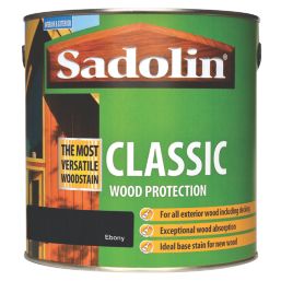 Sadolin 2.5Ltr Ebony Matt Solvent-Based Interior & Exterior Wood Stain