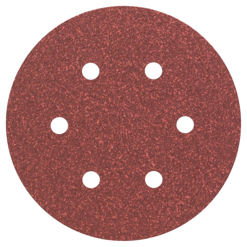 Bosch Sanding Discs Punched 150mm 60 Grit 5 Pack Screwfix