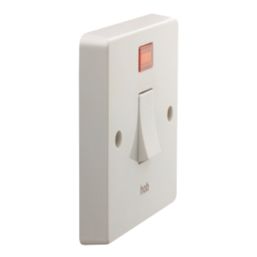 Crabtree Capital 20A 1-Gang DP Hob Switch White with Neon