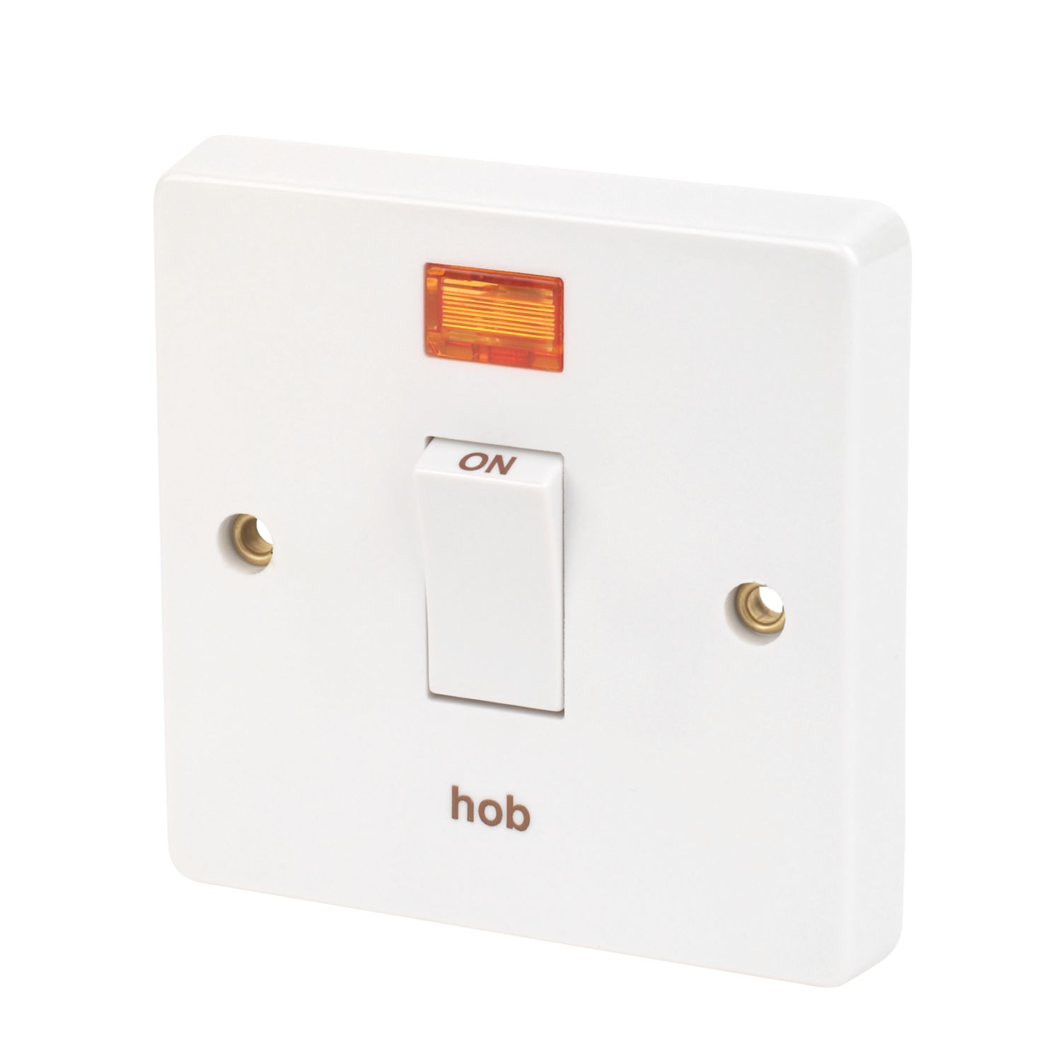 Crabtree Capital 20A 1-Gang DP Hob Switch White with Neon (9718J)