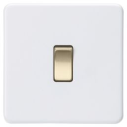Knightsbridge  10AX 1-Gang 2-Way Light Switch  Matt White
