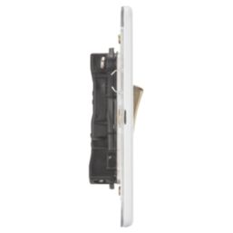 Knightsbridge  10AX 1-Gang 2-Way Light Switch  Matt White