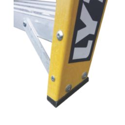 Lyte Fibreglass 1.89m 5 Step Platform Step Ladder With Handrail