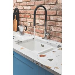 Clearwater Alasia Pull-Off Twin Spray Head Tap Chrome