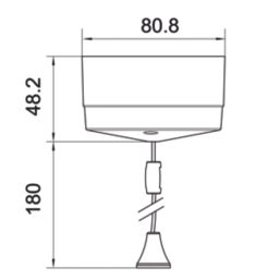 LAP  6A 2-Way Ceiling Switch Polished Chrome