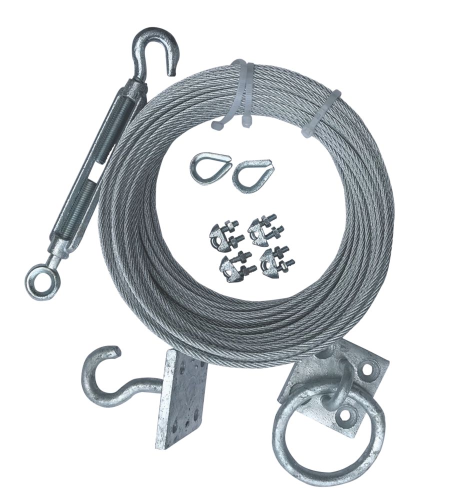 Greenbrook Catenary Wire Kit 3mm x 30m - Screwfix