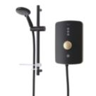 Triton Amala Black with Brushed Brass Accents 9.5kW  Electric Shower