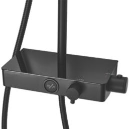 Triton  HP/Combi Flexible Exposed Matt Black Thermostatic Mixer Diverter