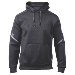 Mascot Customized Zip Thru Fleece Hoodie Black X Large 44" Chest