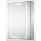 Sensio Harlow 1-Door Dual Lit Illuminated Cabinet With 4230lm LED Light Silver Effect 500mm x 140mm x 700mm
