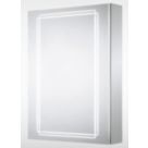 Sensio Harlow 1-Door Dual Lit Illuminated Cabinet With 4230lm LED Light Silver Effect 500mm x 140mm x 700mm