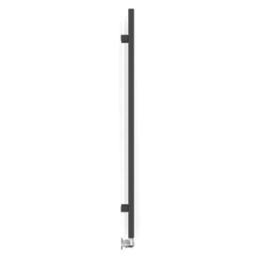 Terma 1280mm x 200mm 856BTU Black Flat Designer Towel Radiator