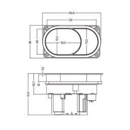 Tavistock  Dual-Flush Oval Button Chrome