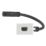 Contactum Media Single Modular HDMI Outlet White with Black Inserts