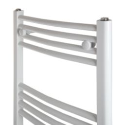 Flomasta 1200mm x 500mm 1808BTU White Curved  Towel Radiator