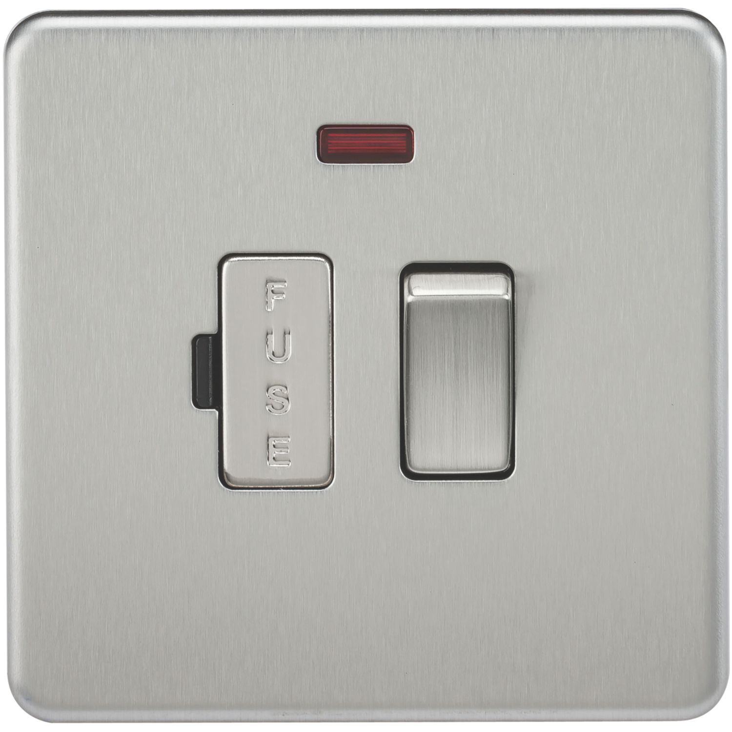 Knightsbridge 13A Switched Fused Spur with LED Brushed Chrome (971TX)