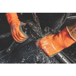 Wonder Grip WG-338 Thermo Plus Thermal Waterproof Gloves Orange Medium