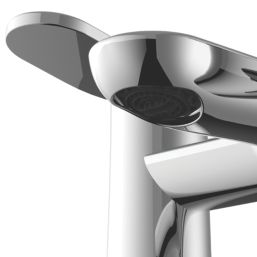 Swirl Kuhli Chrome 124mm Deck Mounted Lever 2 Tap Holes Bath Mixer Tap