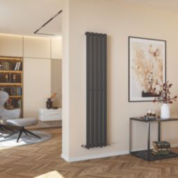 Azur Ilios 1800mm x 372mm 2471BTU Anthracite Vertical Designer Radiator