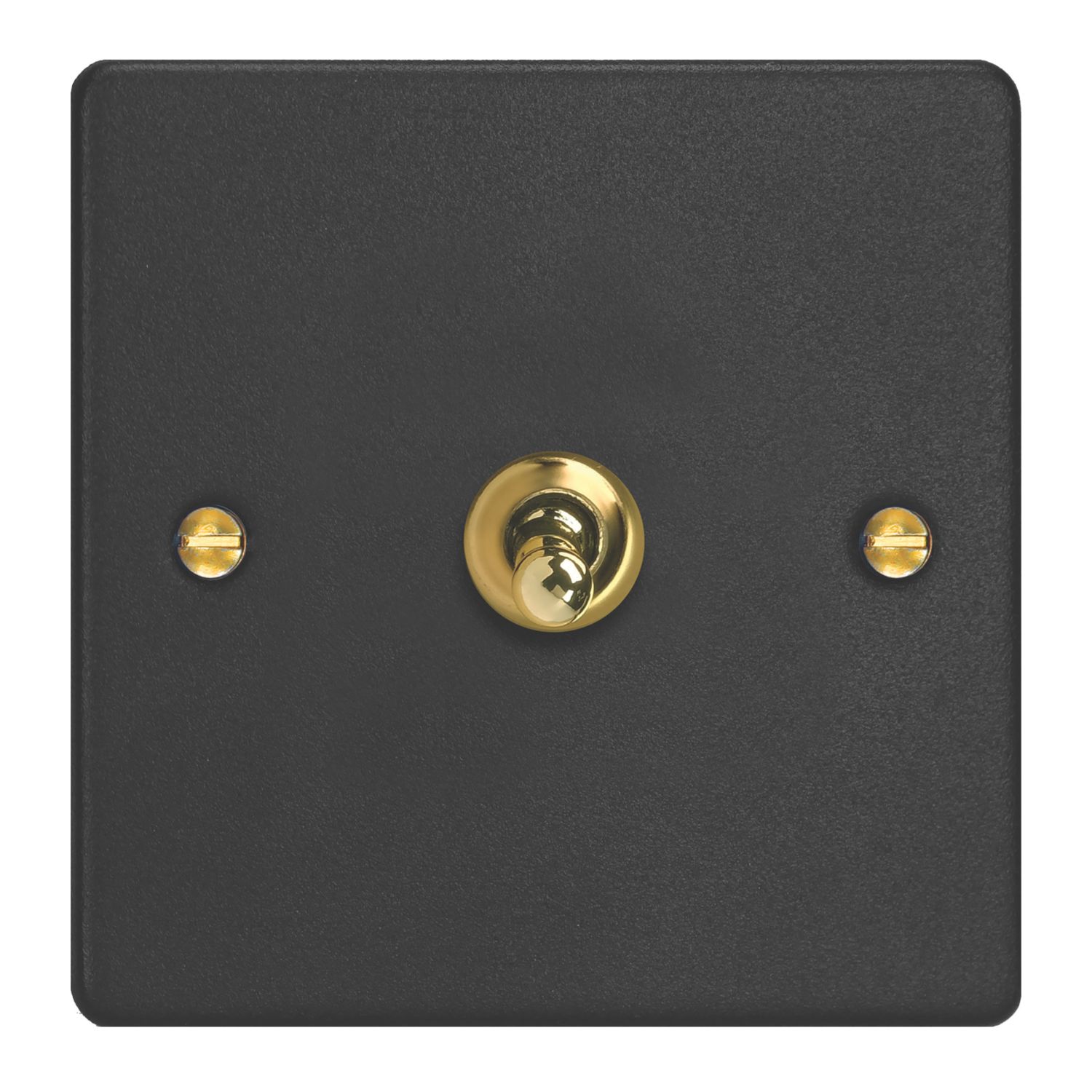 Varilight 10A 1-Gang 2-Way Light Switch Matt Black with Colour-Matched Inserts (971YT)