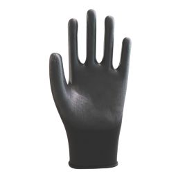 Site SWG420 PU Palm Gloves Black Large