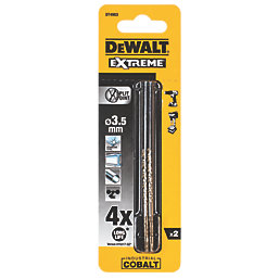 DeWalt  DT4903-QZ Straight Shank Cobalt HSS Drill Bit 3.5mm x 70mm 2 Pack