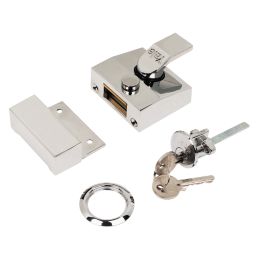 Yale 85  Narrow Night Latch Chrome-Plated 40mm Backset