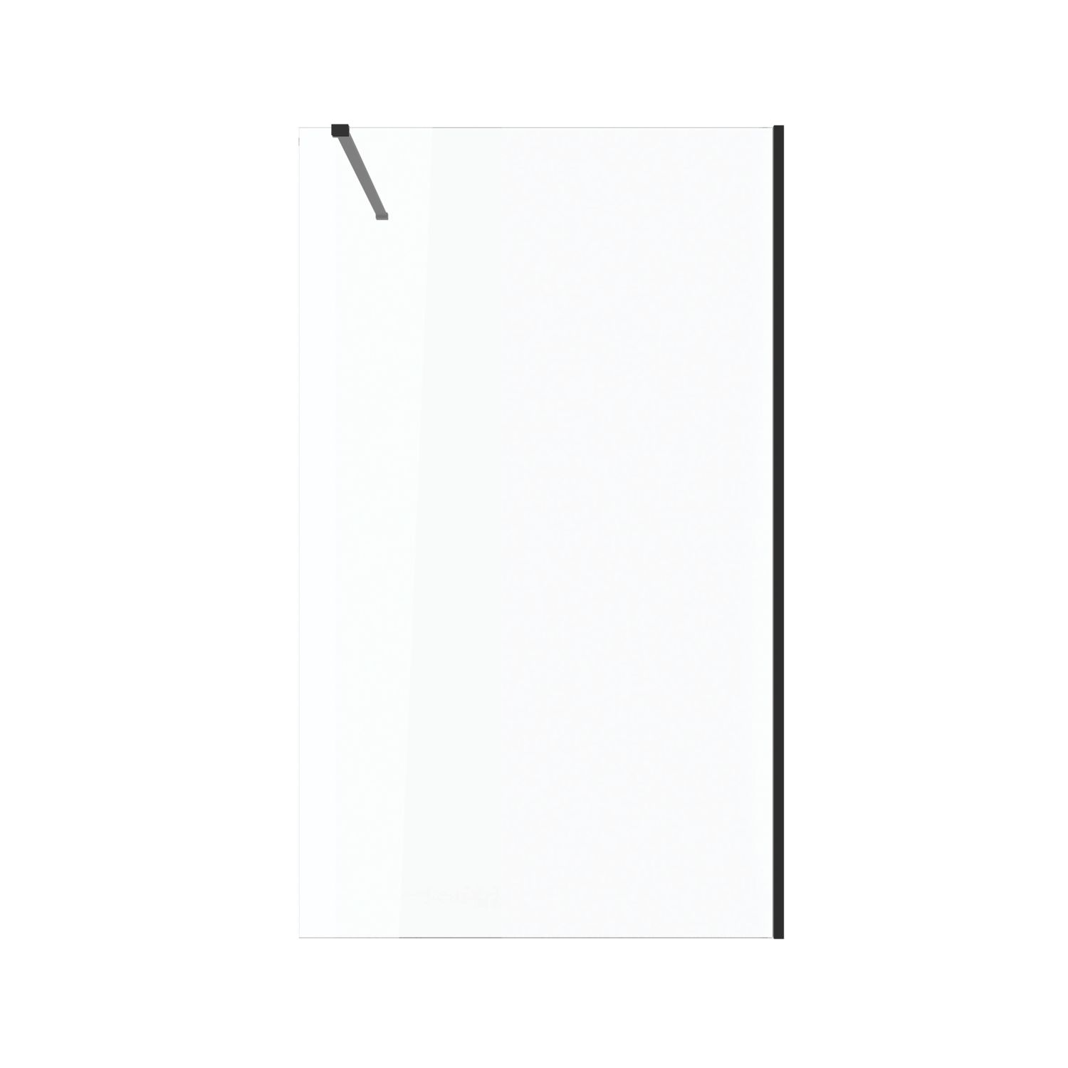Palermo Showerwall Glass Matt Black 1950mm x 900mm x 8mm (972AE)